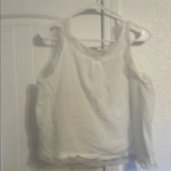 Cream Buttoned Tie Front Tank Top - Picture 2 of 2
